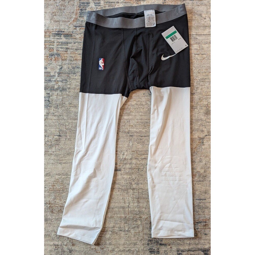 Nike Pro NBA Compression Pants Length Black/White AT9764-011 Size XLT NWT